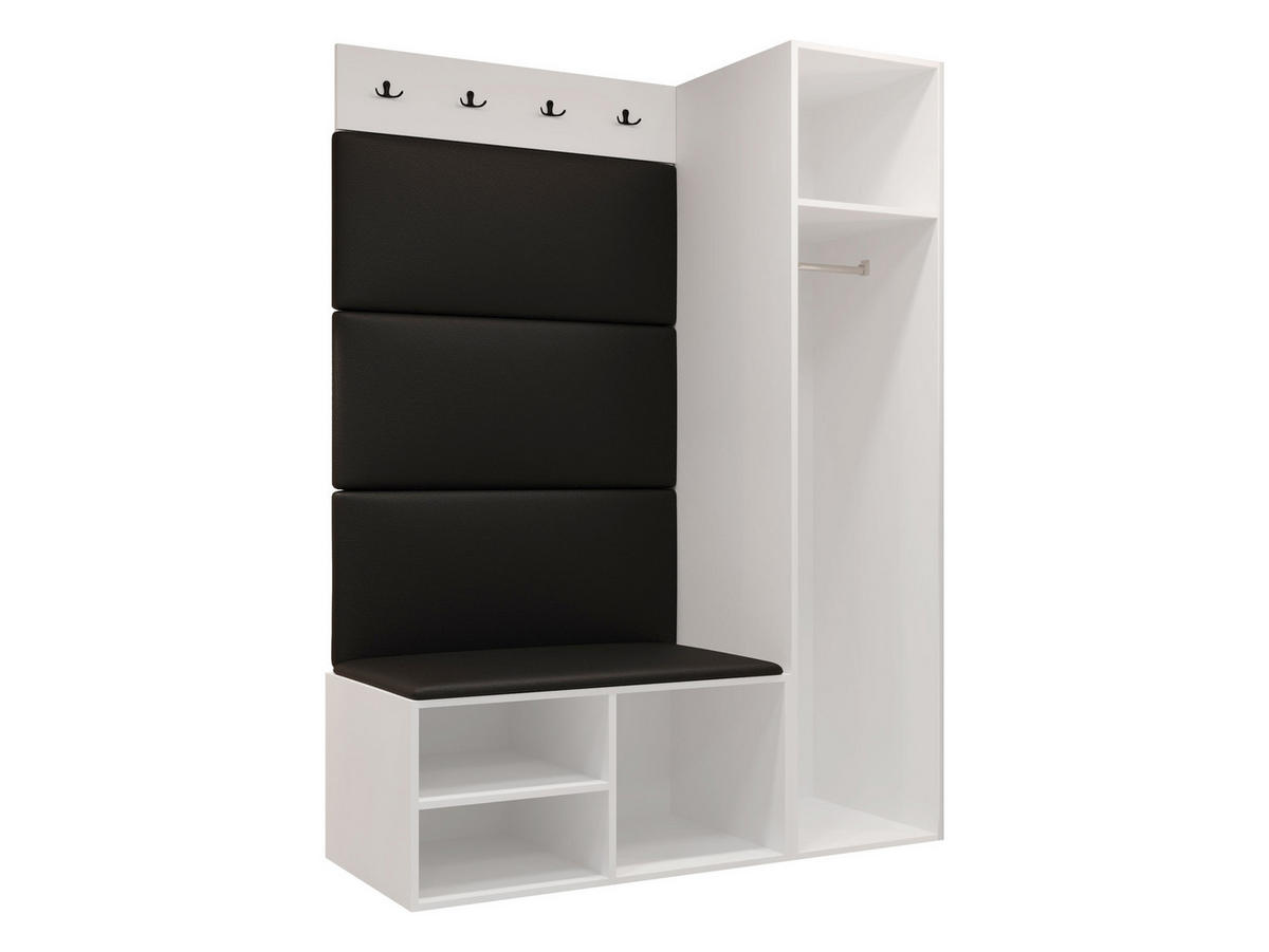 GARDEROBEN-SET Medi II - Schwarz/Eiche Artisan, Holzwerkstoff/Kunststoff (40/191/50cm) - MIRJAN24