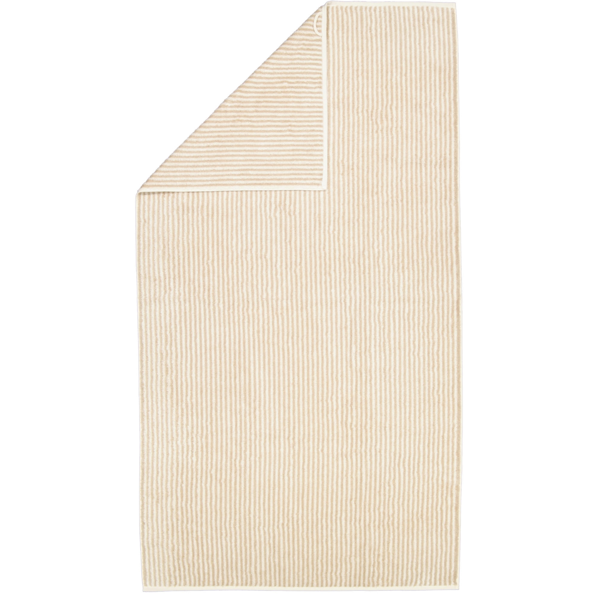 DUSCHTUCH TWO-TONE STRIPES 480 NATUR - 36 - Beige, Textil (80/150cm) - Cawoe