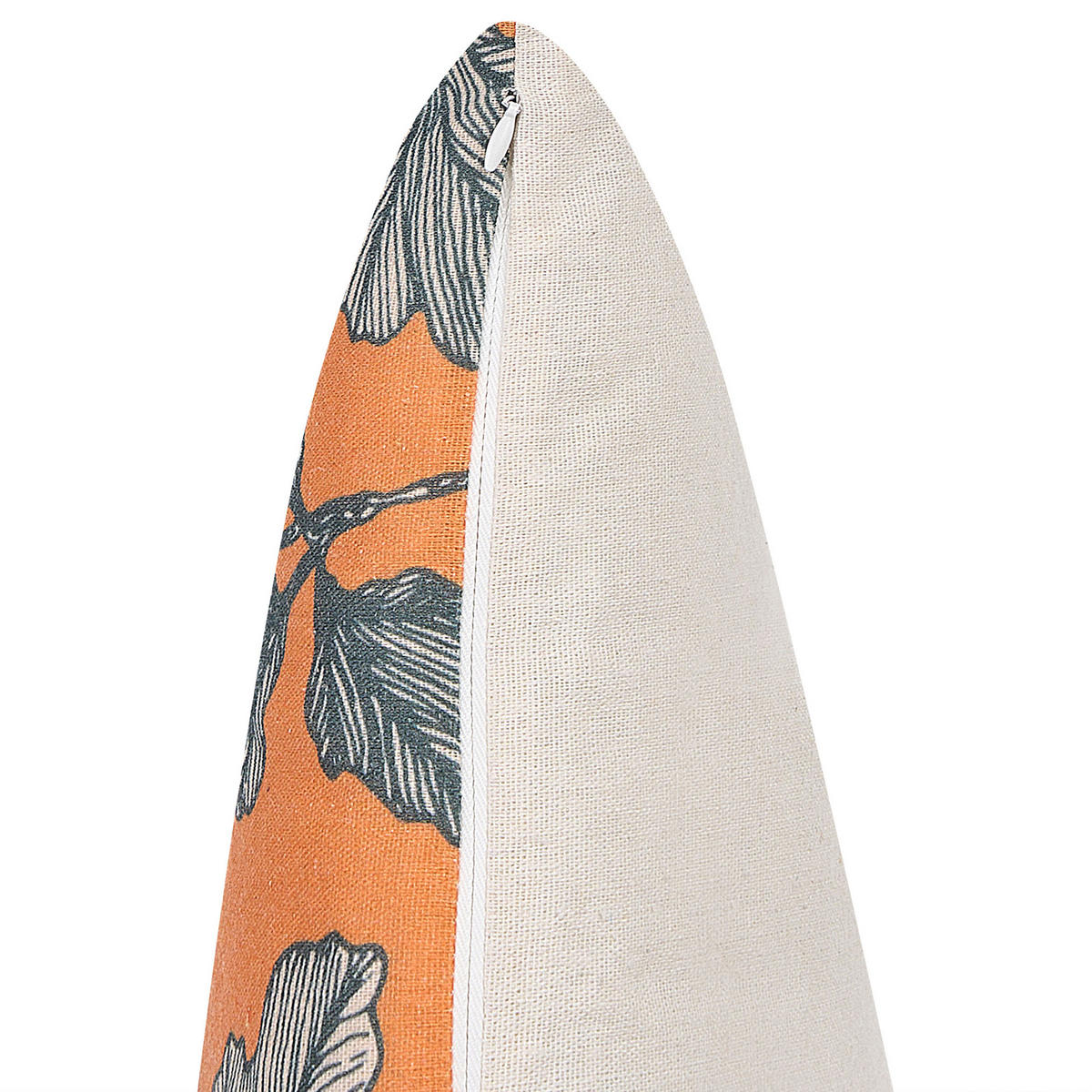 DEKOKISSEN 2er-Set Orange 45/45 cm Spirea - Orange, Textil (45/45cm) - Beliani