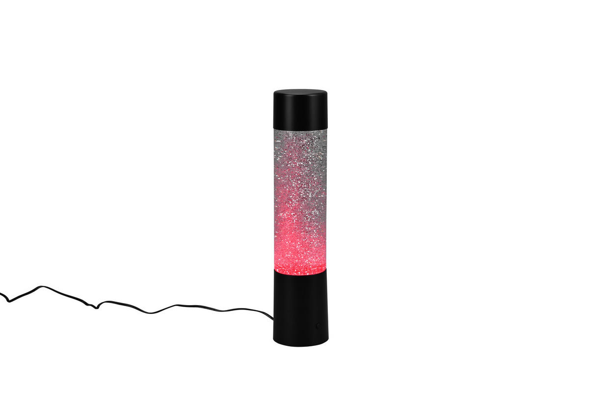TISCHLAMPE GLITTER - Schwarz - 7.5/7.5/34 cm - Schwarz, Kunststoff (7.5/7.5/34cm) - Trio Leuchten