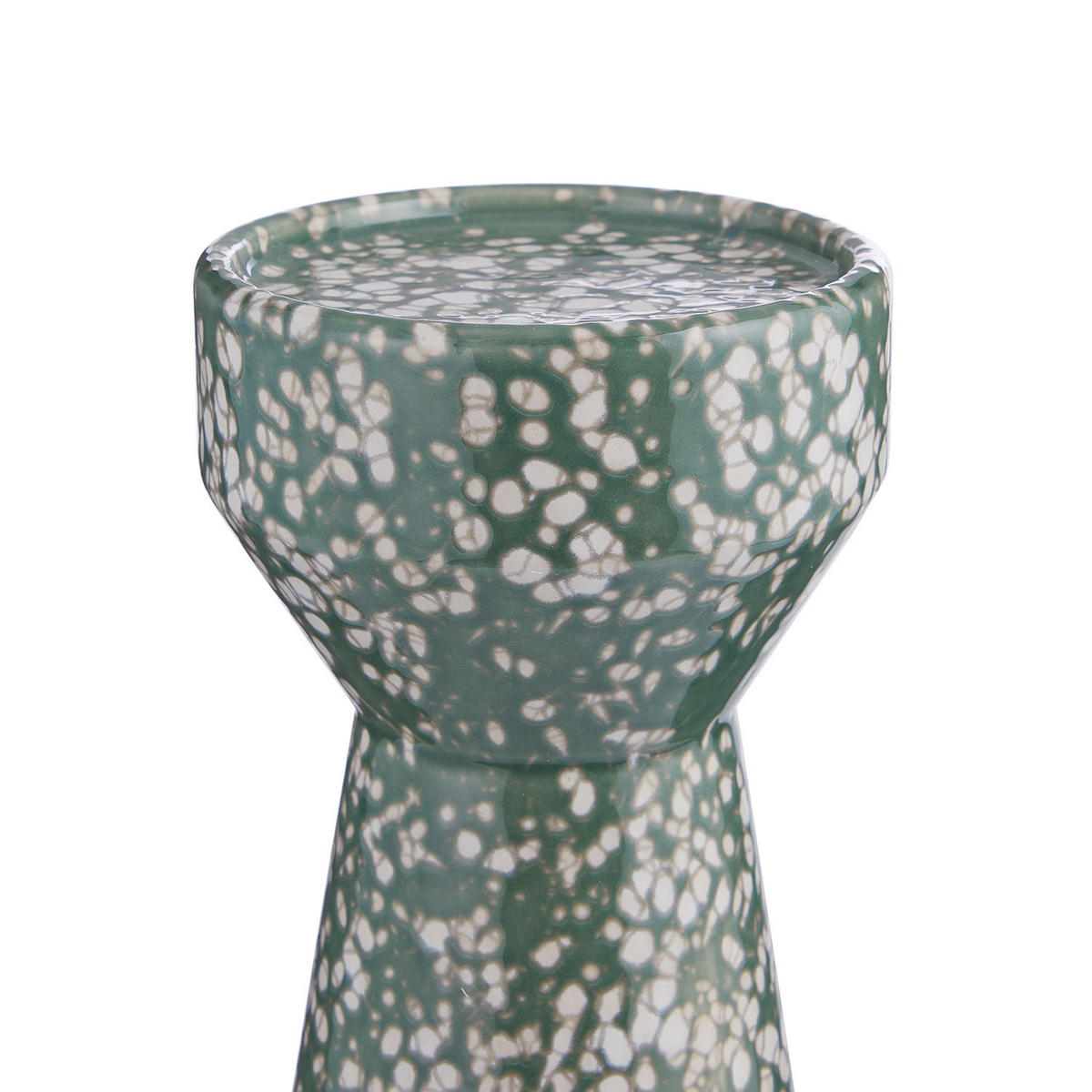 KERZENHALTER Speckle - Pastellgrün, Keramik (13/30/13cm) - Butlers