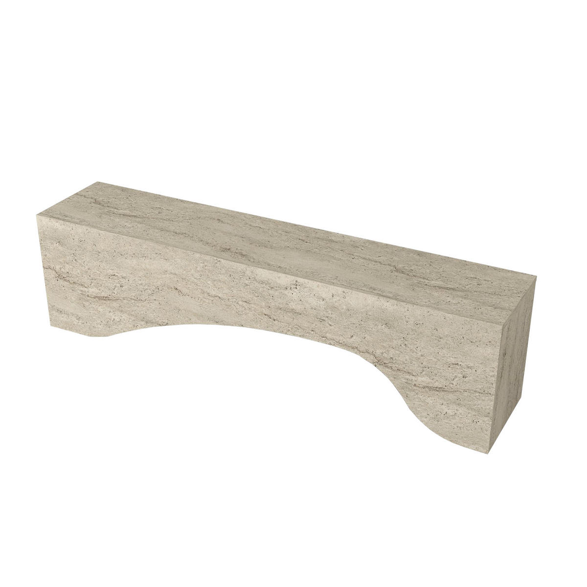 MOEBEL17 TV Lowboard 150 cm Travertin Optik – Modernes Lowboard TV Schrank – TV Board Wohnzimmer – Fernsehtisch Steinoptik – TV Möbel Sideboard Modern - Beige, Holzwerkstoff (158/45/9cm) - moebel17