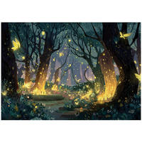 FOTOTAPETE Wald Verzaubert Gelb 200x140 cm - Multicolor, Papier (200/140cm) - Wallarena