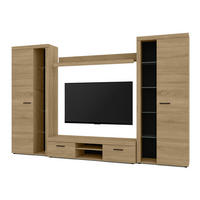 WOHNWAND Spacoro XL Geölte Eiche 300/190/40 cm Viel Stauraum ohne LED - Eichefarben, Holzwerkstoff/Kunststoff (300/190/40cm) - AX Living