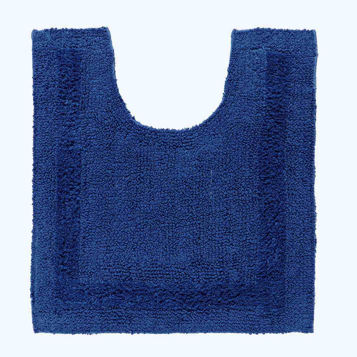 BADGARNITUR 2-teilig, Badematte & WC-Vorleger, wendbar - Dunkelblau, Textil (50/80cm) - Homescapes