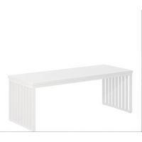 SCHREIBTISCH für 2 Personen 180 x 60 cm Holzoptik White - Weiß, Metall (180/60/76cm) - Meubliv
