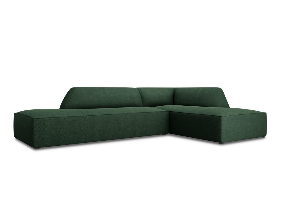 ECKSOFA rechts Ruby aus strukturiertem Stoff grün 4 Sitzplätze - Grün, Textil (180/273cm) - Micadoni