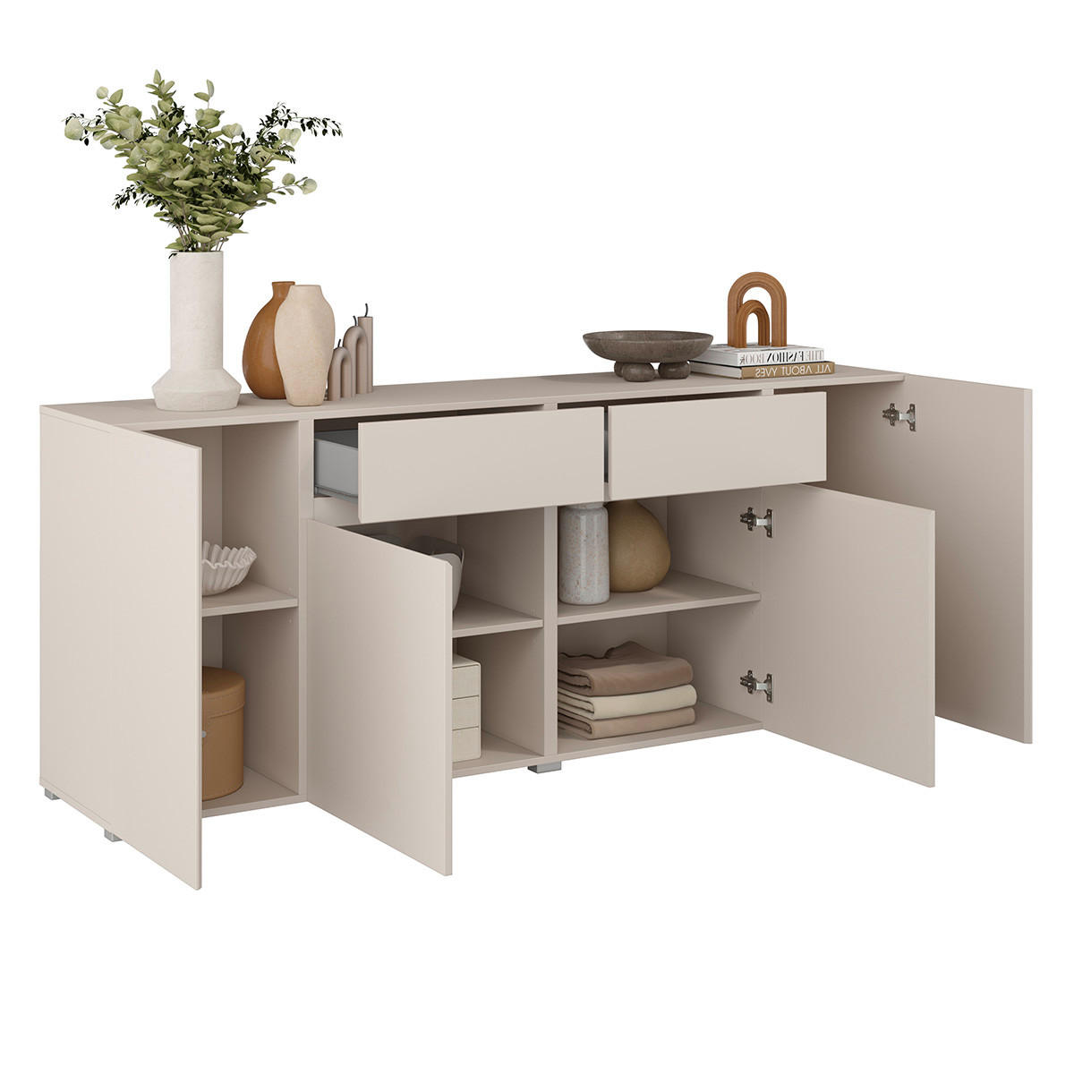 SIDEBOARD Maxis Kašmír - béžová, kompozitní dřevo (195/78/40cm) - Petits-meubles