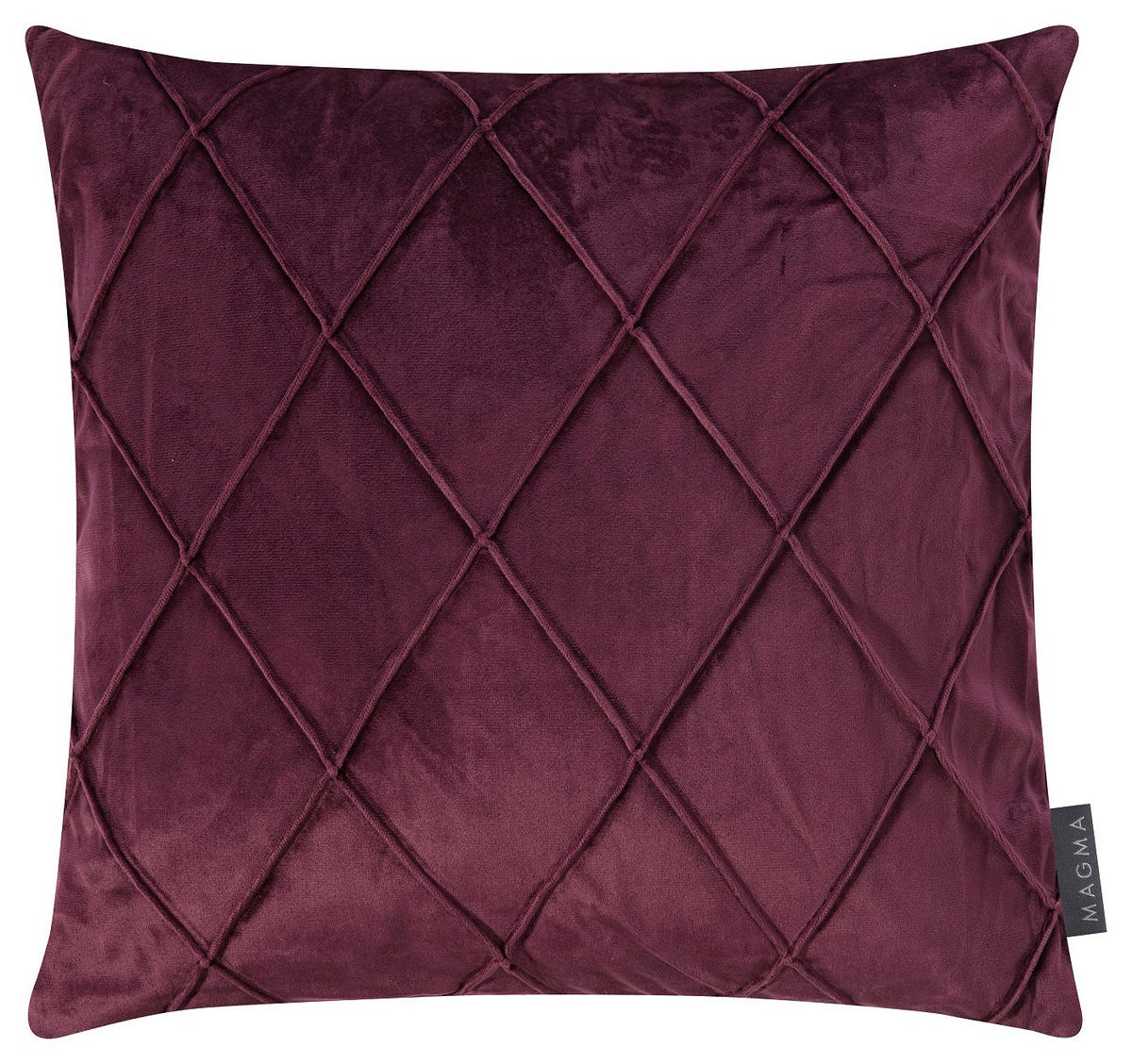 KISSENHÜLLE 2er Set Nobless Rauten 50/50 cm weinrot - Weinrot, Textil (50/50cm) - Magma Heimtexx