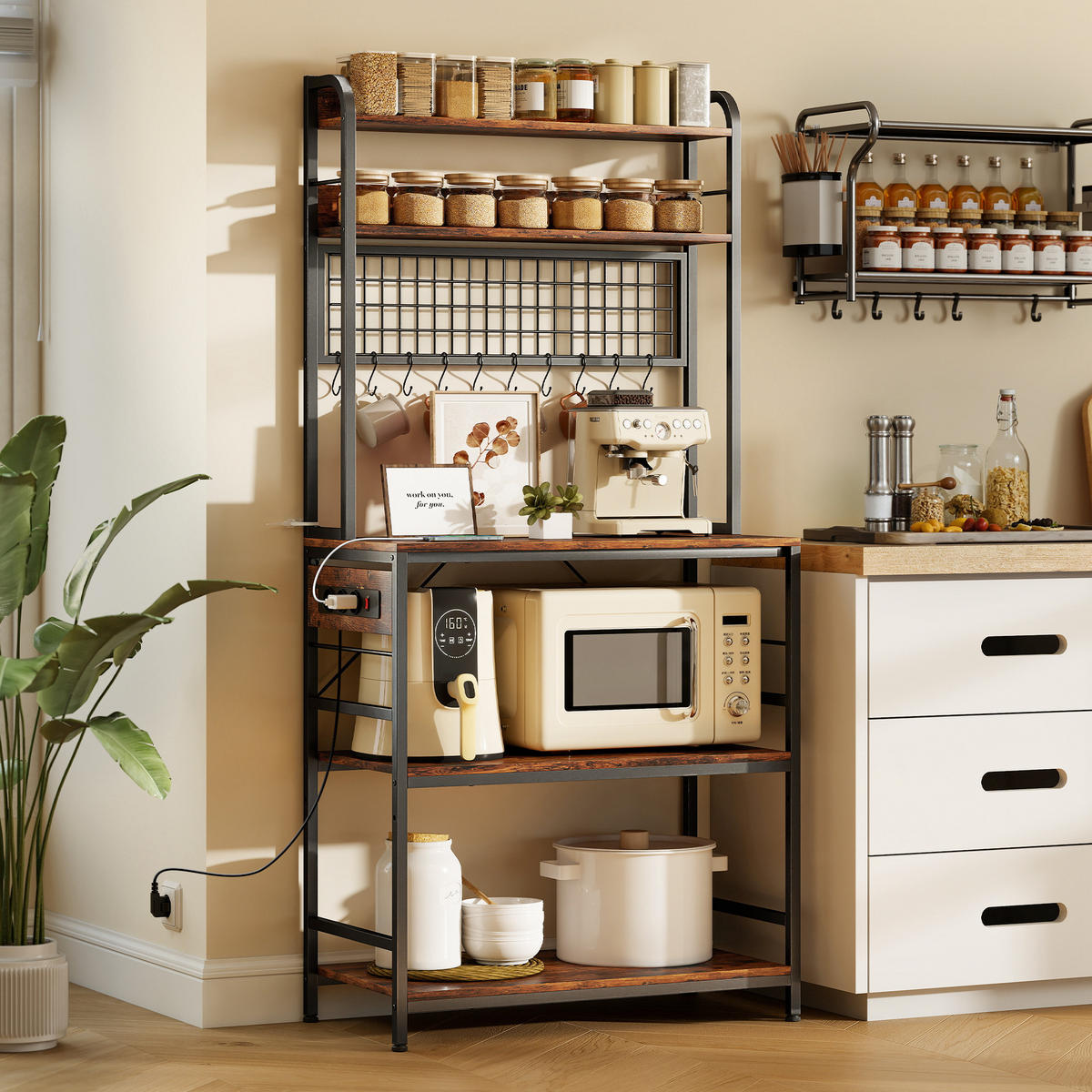 KÜCHENREGAL Braun 1 Stück - Braun, Holzwerkstoff (40/170/80cm) - GiPP