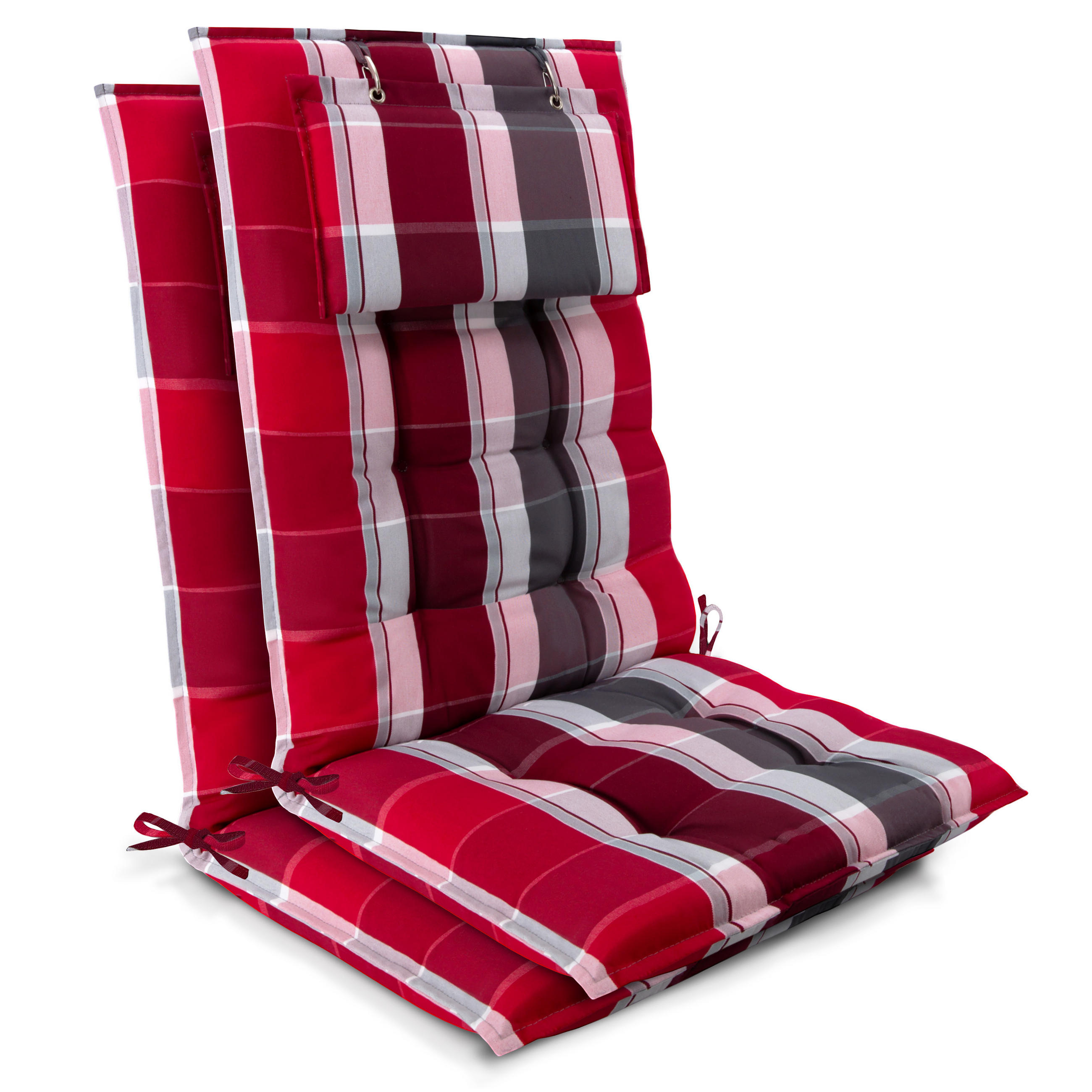 HOCHLEHNER Sun-HL 119x50x8cm Rot-Gestreift (2tlg) - Rot, Textil (50/120cm) - Beautissu 