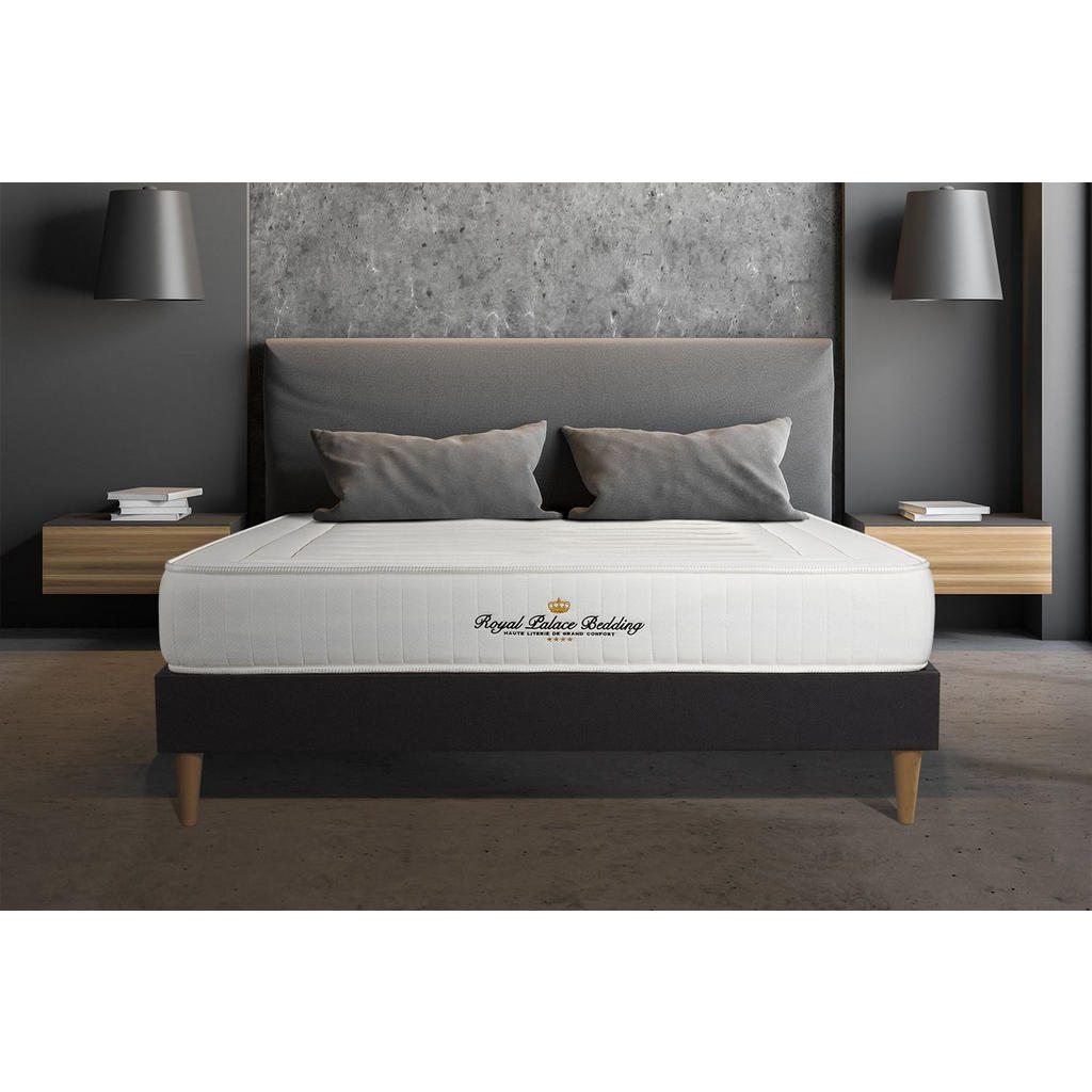 Thumbnail - Royal Palace Bedding Bett, Schwarz, Holz, H3, 3-Zonen, Höhe ca. 20 cm, 130x190 cm, Oeko-Tex® Standard 100, Schlafzimmer,...