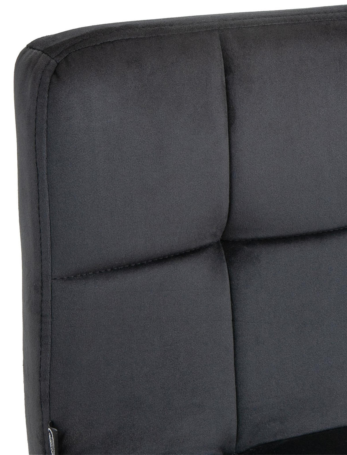 BARHOCKER Samt schwarz - Schwarz, Textil/Metall (46/94/47cm) - CLP