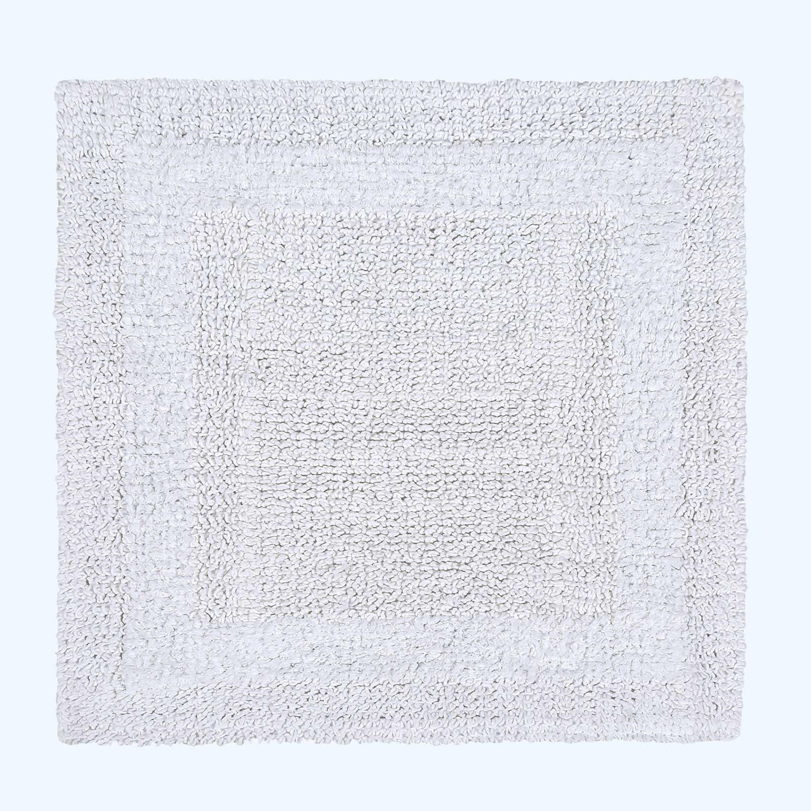 DUSCHVORLEGER 50/50 cm, 100% Baumwolle, wendbar - Weiß, Textil (50/50cm) - Homescapes