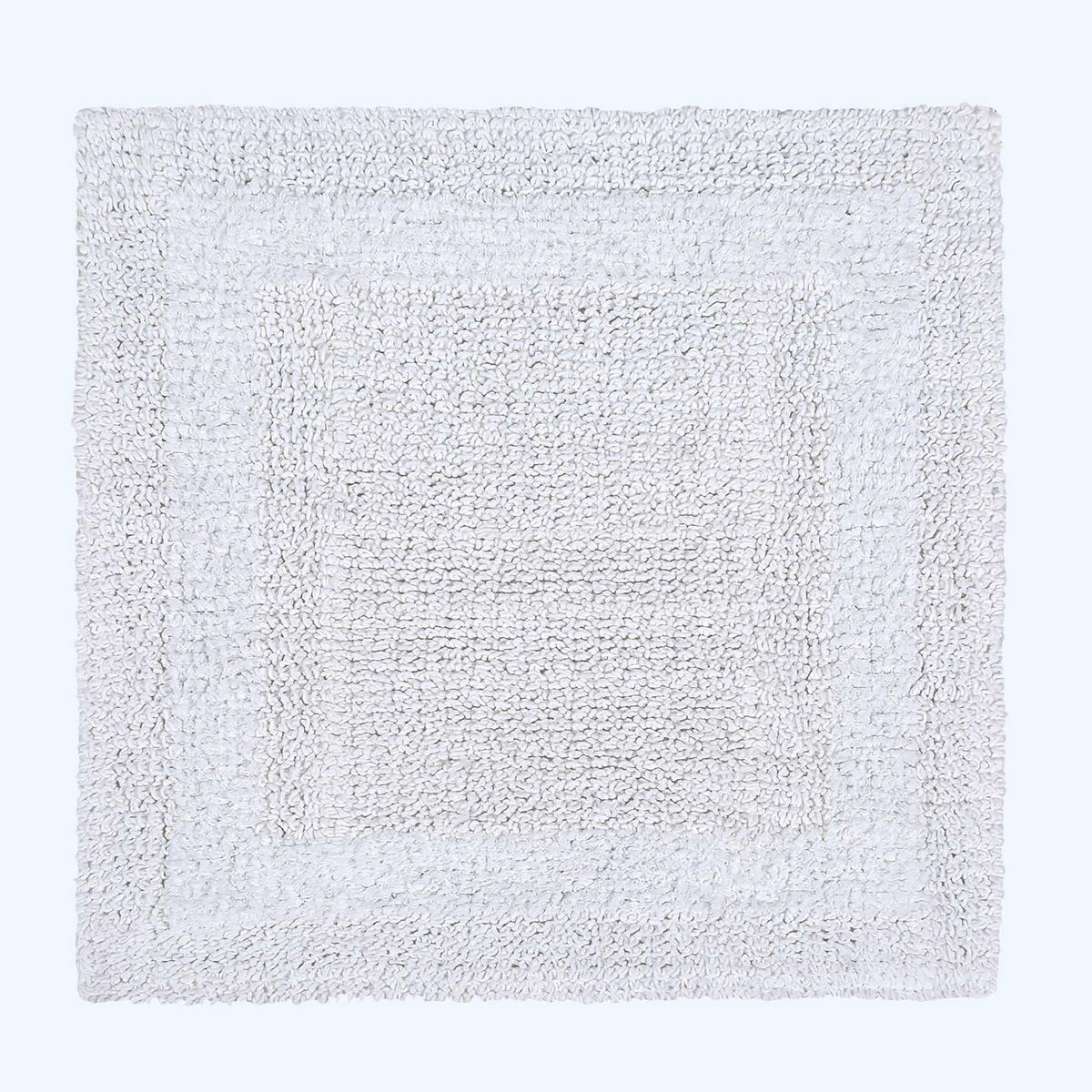 DUSCHVORLEGER 50/50 cm, 100% Baumwolle, wendbar - Weiß, Textil (50/50cm) - Homescapes