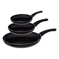 PFANNENSET 3-tlg., Induktion, Aluminium, Silikon, Schwarz, 20, 24, 28 cm - Schwarz, Metall - 5five Simply Smart