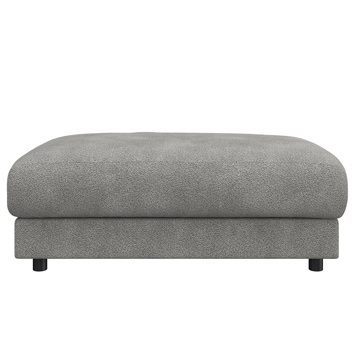 POLSTERHOCKER - Schwarz/Grau, Holz/Kunststoff (107/41/77cm) - home24