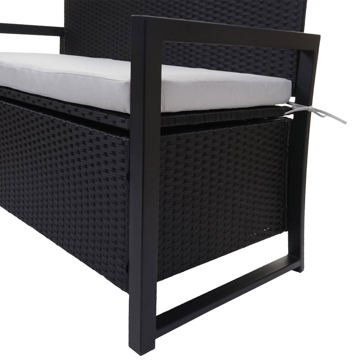 SITZBANK 2er 87x117x57cm Anthrazit/Grau - Anthrazit, Metall (117/87/57cm) - PROREGAL