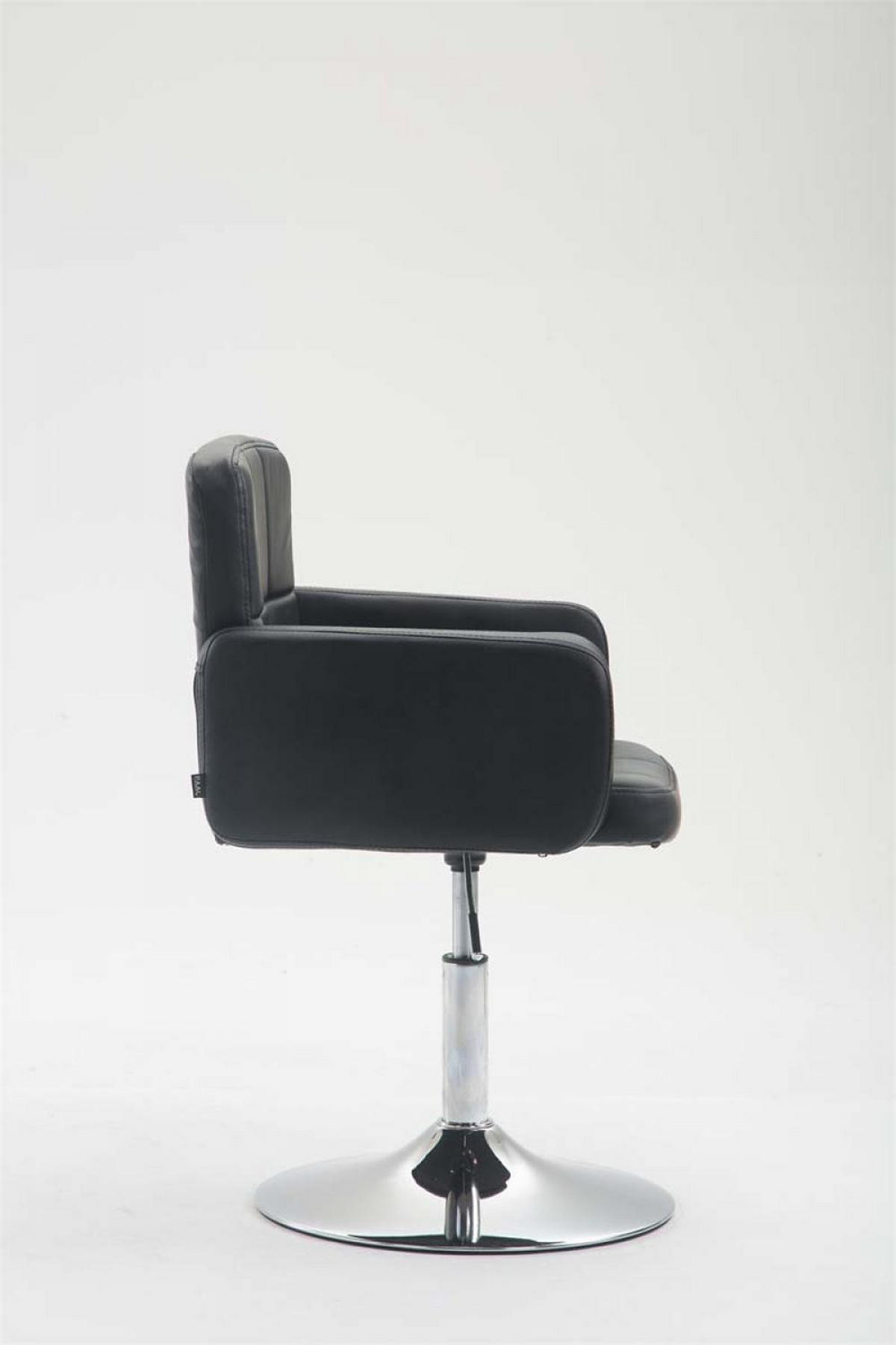 SESSEL Lederlook schwarz - Schwarz, Textil/Metall (58/80/48cm) - CLP