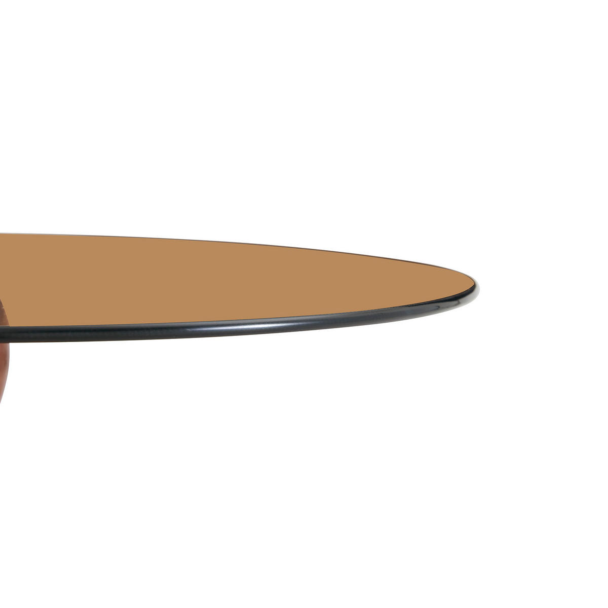 BEISTELLTISCH DE-37360 rund mit Glasplatte und geschwungenem Sockel Roségold - Roségold, Metall (50/50/51.5cm) - ComfortXL