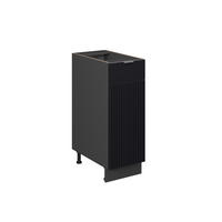 APOTHEKERSCHRANK Fame-Line, Schwarz gestreift, 30 cm ohne Arbeitsplatte - Anthrazit/Schwarz, Holzwerkstoff (30/82/51.6cm) - Vicco