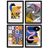 POSTER Set mit 4 Abstrakte Kubismus Formen A4 Rahmenlos - Klar, Papier (29.7/3cm) - Nacnic