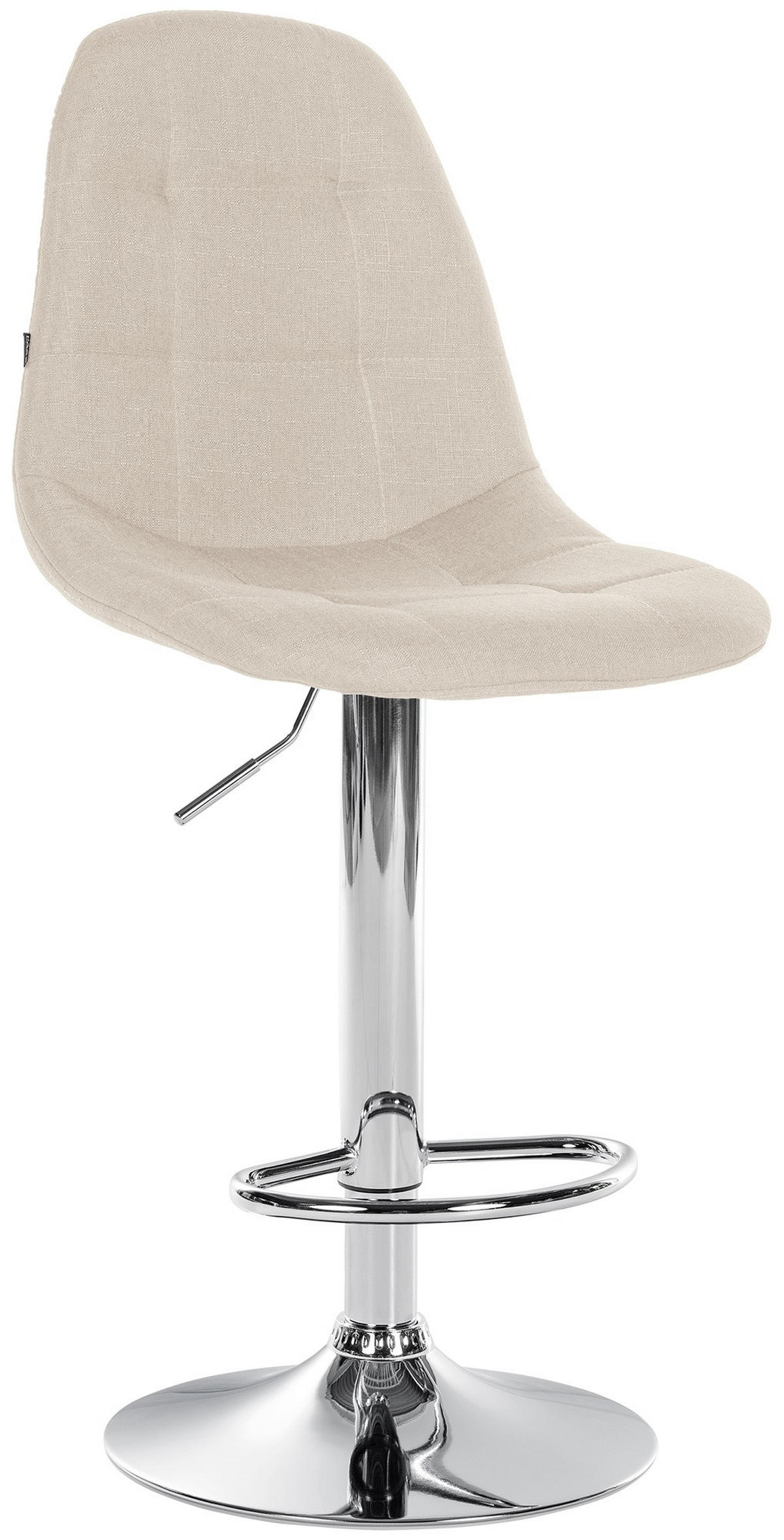 BARHOCKER Metall creme - Creme, Textil/Metall (47/99/56cm) - CLP