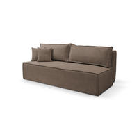 SCHLAFSOFA TIMO, Sofa mit Schlaffunktion und Bettkasten, Farbe: Braun, Cordstoff - Braun, Textil (200/80/93cm) - VENASI MÖBEL