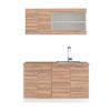 KÜCHENZEILE R-Line Sonoma/Weiß 140 cm, AP Eiche - Weiß/Sonoma Eiche, Holzwerkstoff (140/81.6/60cm) - Vicco