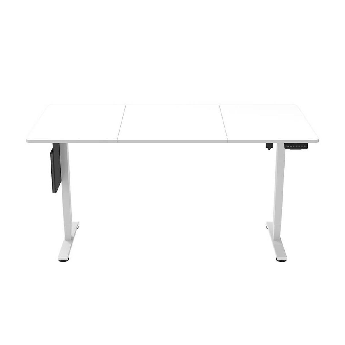 HÖHENVERSTELLBARER Schreibtisch ELMO Weiß - 120 x 60 cm - Weiß, Holz/Metall (60/120/70cm) - Home Deluxe