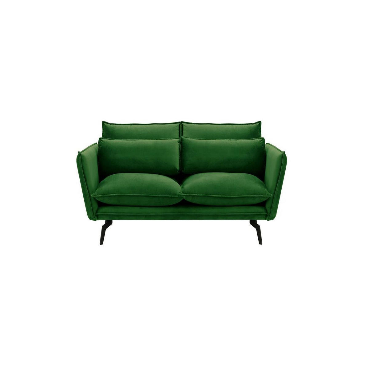 ZWEISITZER-SOFA Layla-Velluto 10 - Grün, Holz/Textil (171/95/98cm)