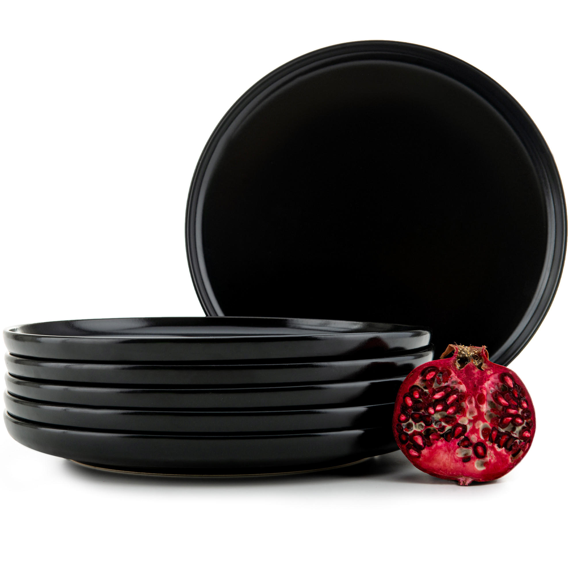 TELLER-SET VICTO 6-tlg Speiseteller, matt schwarz - Schwarz, Keramik (27cm) - KONSIMO®