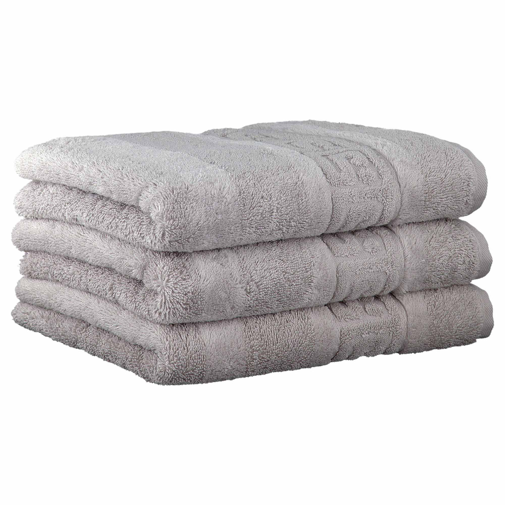 HANDTUCH 3er-Pack 100% Baumwolle, Silber, 50x100 cm - Silberfarben, Naturmaterialien (30/40cm) - Cawoe