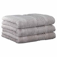 HANDTUCH 3er-Pack 100% Baumwolle, Silber, 50x100 cm - Silberfarben, Naturmaterialien (30/40cm) - Cawoe