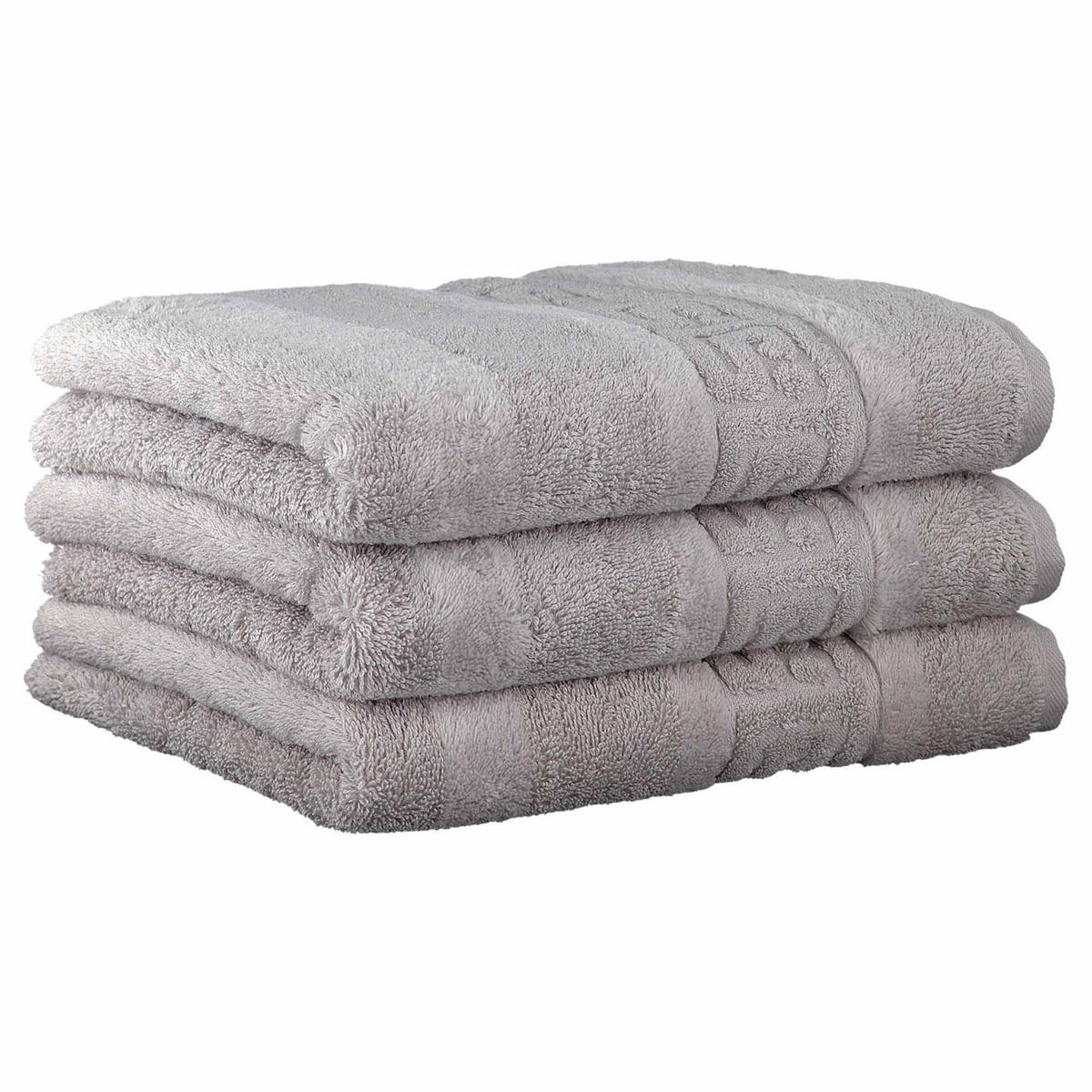 HANDTUCH 3er-Pack 100% Baumwolle, Silber, 50x100 cm - Silberfarben, Naturmaterialien (30/40cm) - Cawoe
