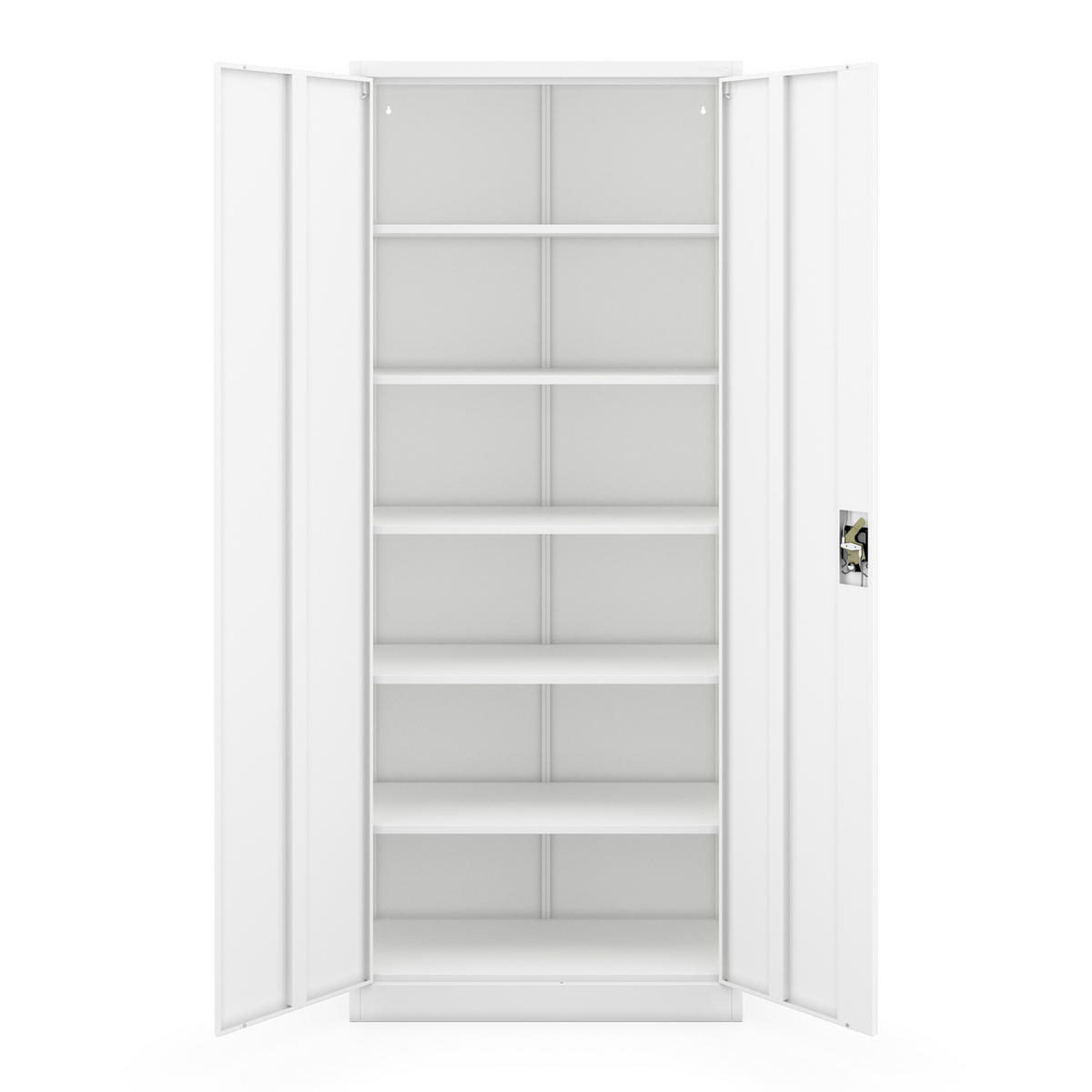 AKTENSCHRANK Jan H 220 - Weiß, Metall (90/220/40cm) - Jan Nowak