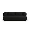 SOFA Jenny aus Boucle schwarz 3 Sitzplätze - Schwarz, Textil (90/73/178cm) - Micadoni