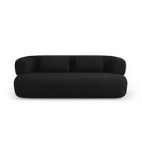 SOFA Jenny aus Boucle schwarz 3 Sitzplätze - Schwarz, Textil (90/73/178cm) - Micadoni