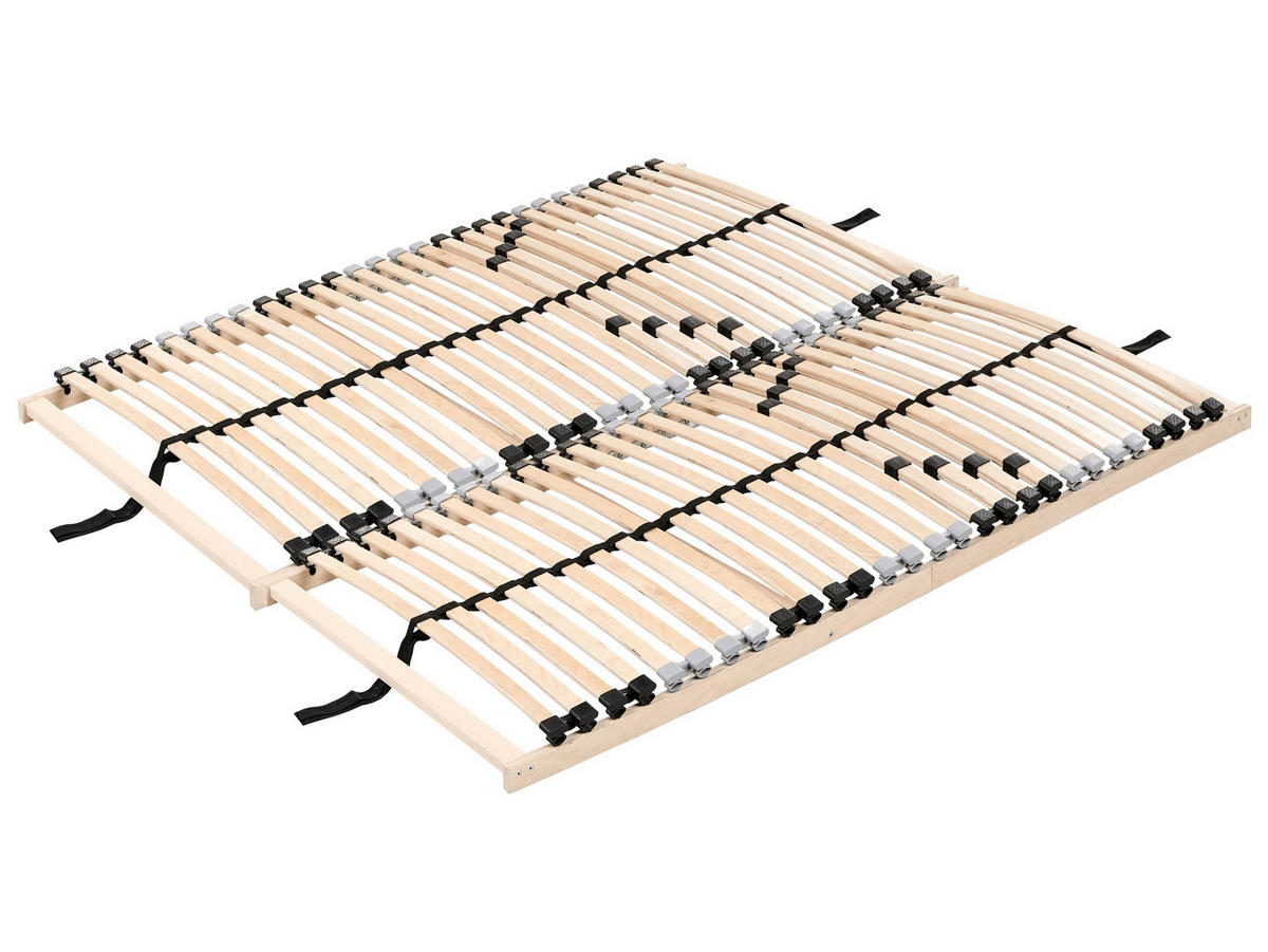 LATTENROST 160/200 cm Liry - Hellbraun/Braun, Holz (160/200cm) - Beliani