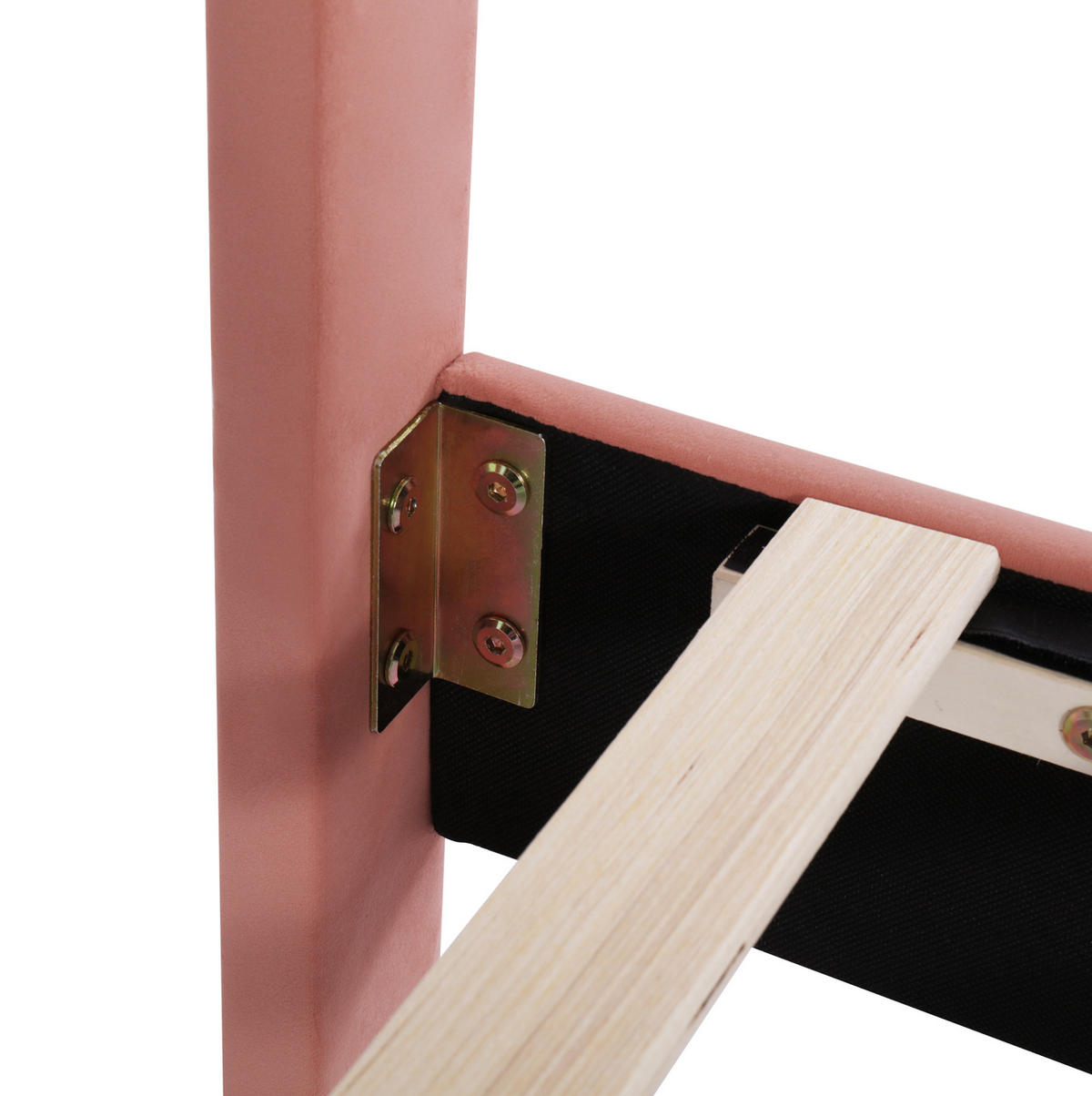 POLSTERBETT 90/200 cm Pink aus Samt mit höhenverstellbarem Kopfteil - Rosa, Textil (90/200cm) - OKMYHOME