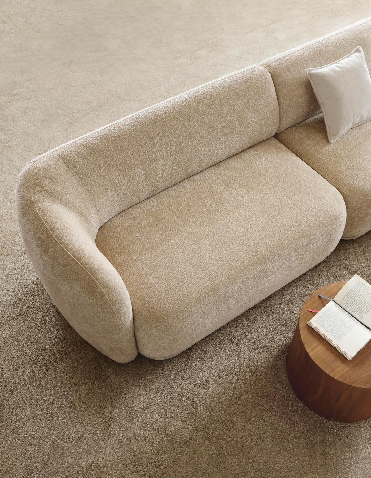 MODULSOFA NOBO Beige 144x97x75 cm - Beige, Textil (144/75/97cm) - FURNLUX