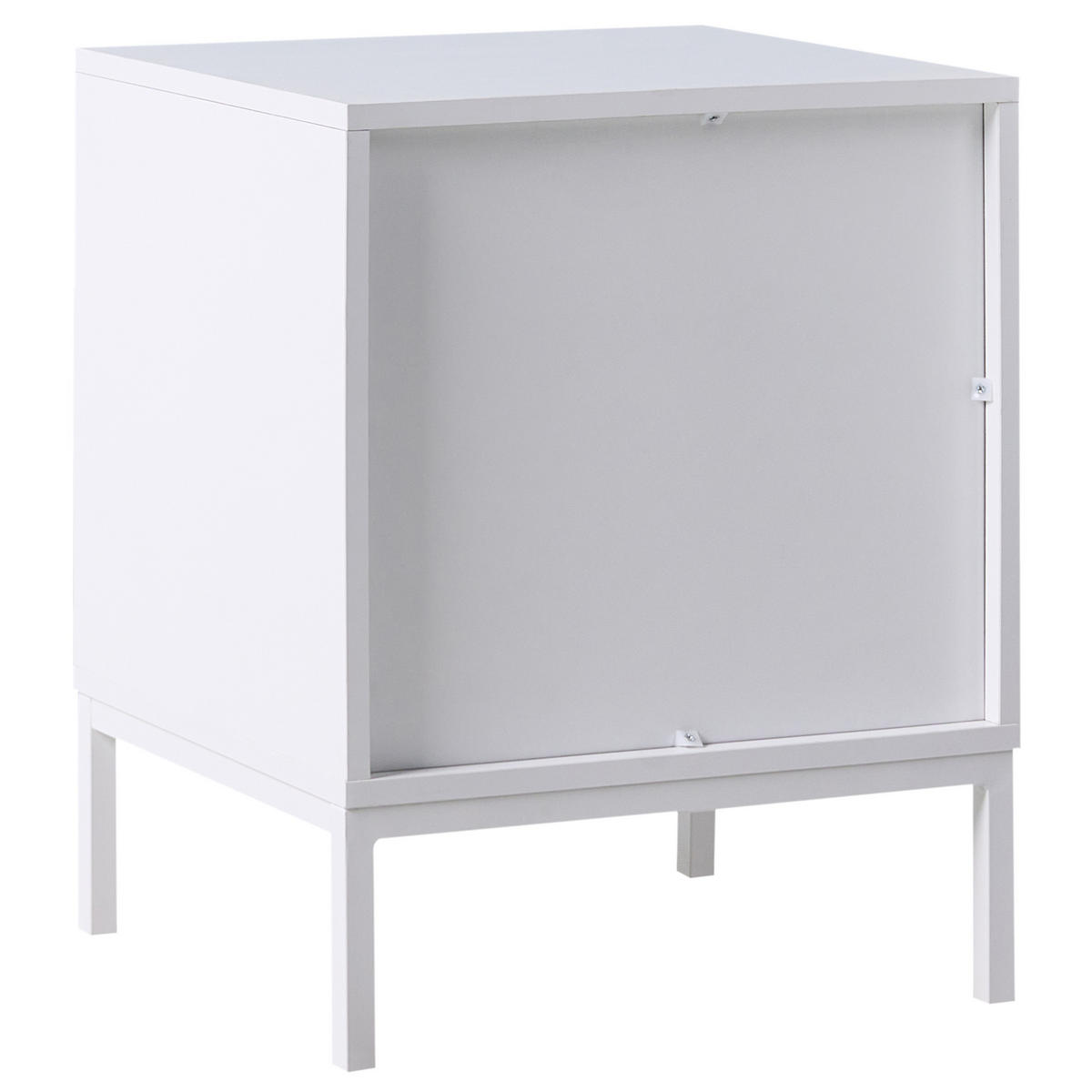 NACHTTISCH mit 2 Schubladen Weiß Adelaide - Weiß, Holzwerkstoff (40/45/55cm) - Beliani