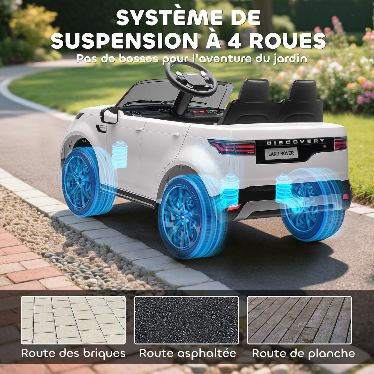 ELEKTRO-KINDERAUTO DE-13145 2,4G Fernbedienung Weiß - Weiß, Kunststoff (105/68.5/58cm) - ComfortXL