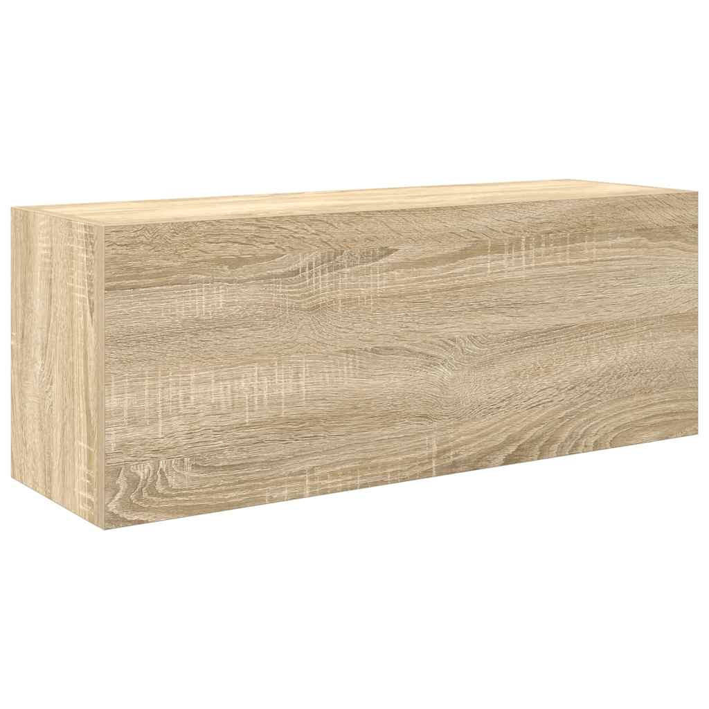 BAD-WANDSCHRANK Sonoma-Eiche 80/25/30 Cm Holzwerkstoff - Hellbraun, Holzwerkstoff (25/30/80cm) - vidaXL