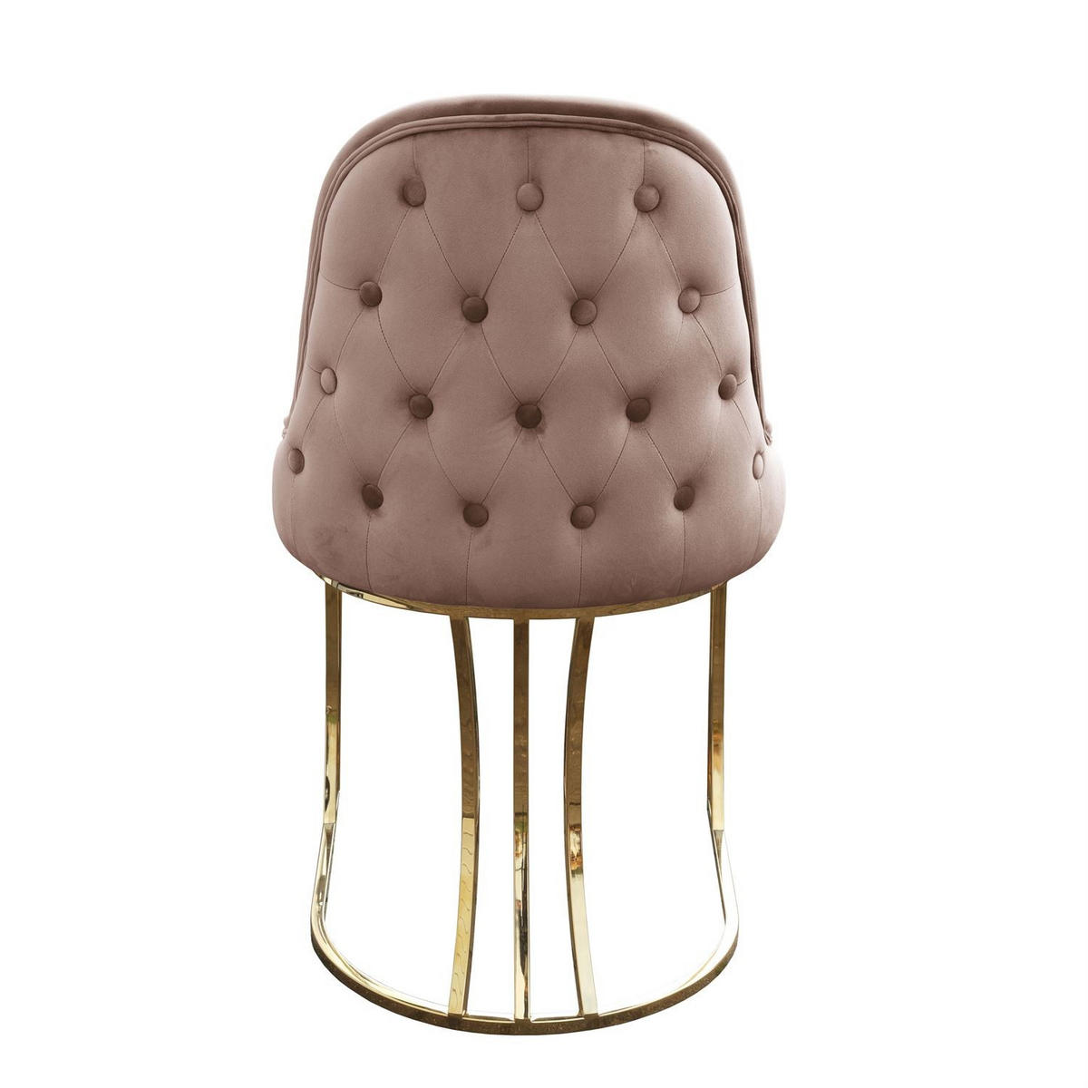 STUHL SOPHIE PIK - Beige/Goldfarben, Textil (51/90/60cm) - Lookway