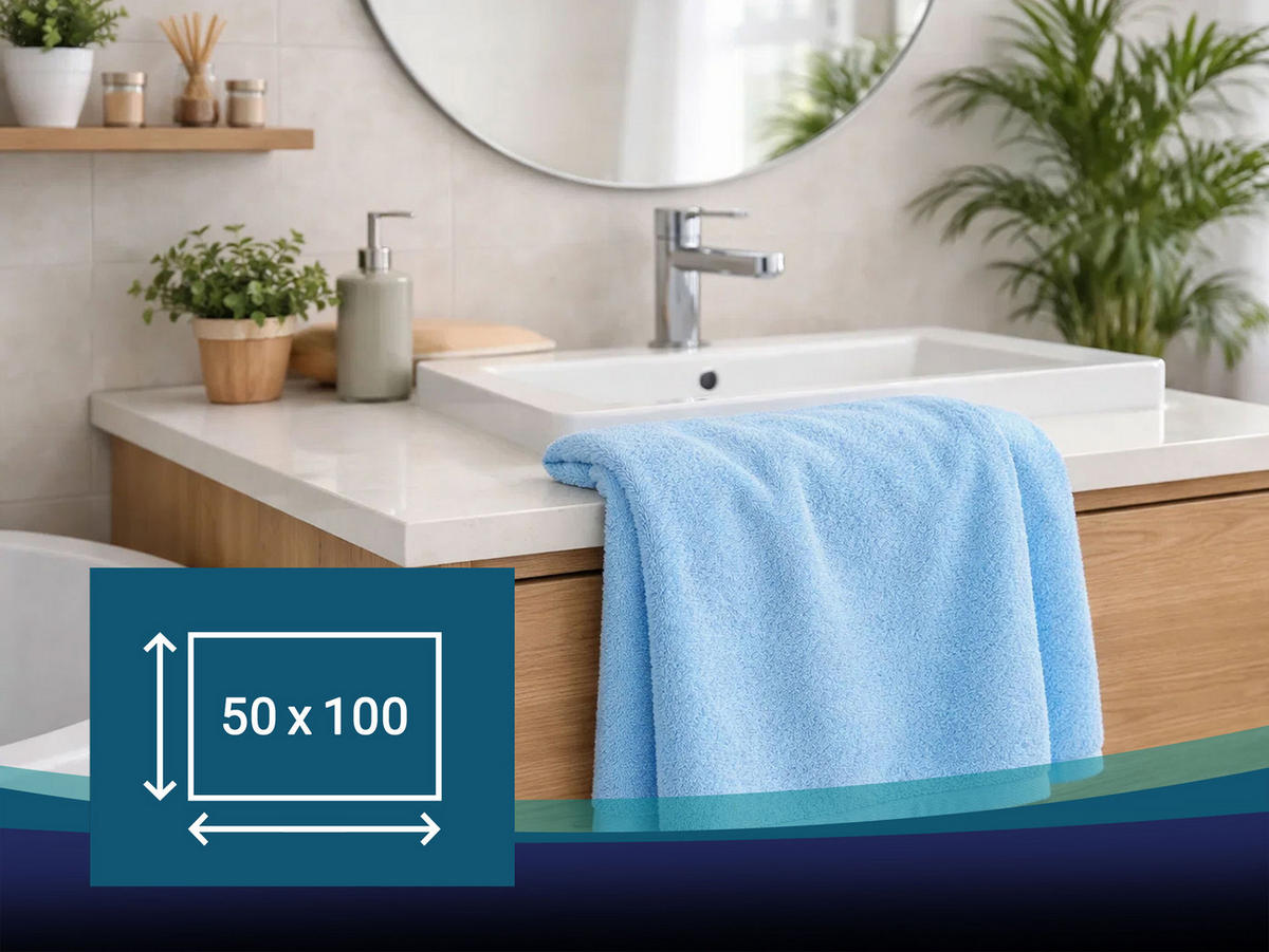 HANDTÜCHER, 10er-Set, 50x100 cm, 100% Baumwolle, Blau - Hellblau, Textil (50/100cm) - Zollner