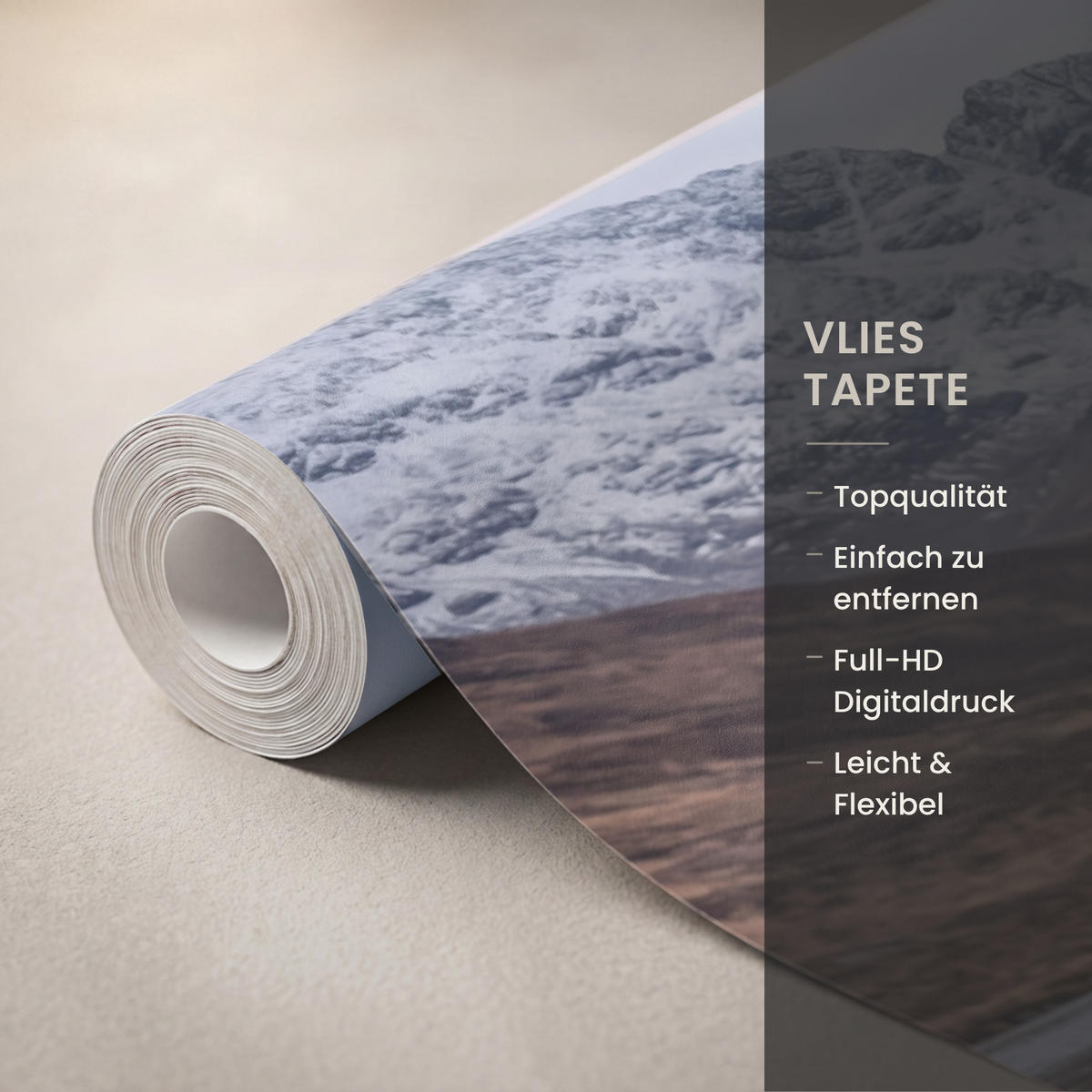 TAPETE - Schottischer Hochländer - Braun - Wasser - 140x200 cm - Braun, Papier (140/200cm) - OnlyWow