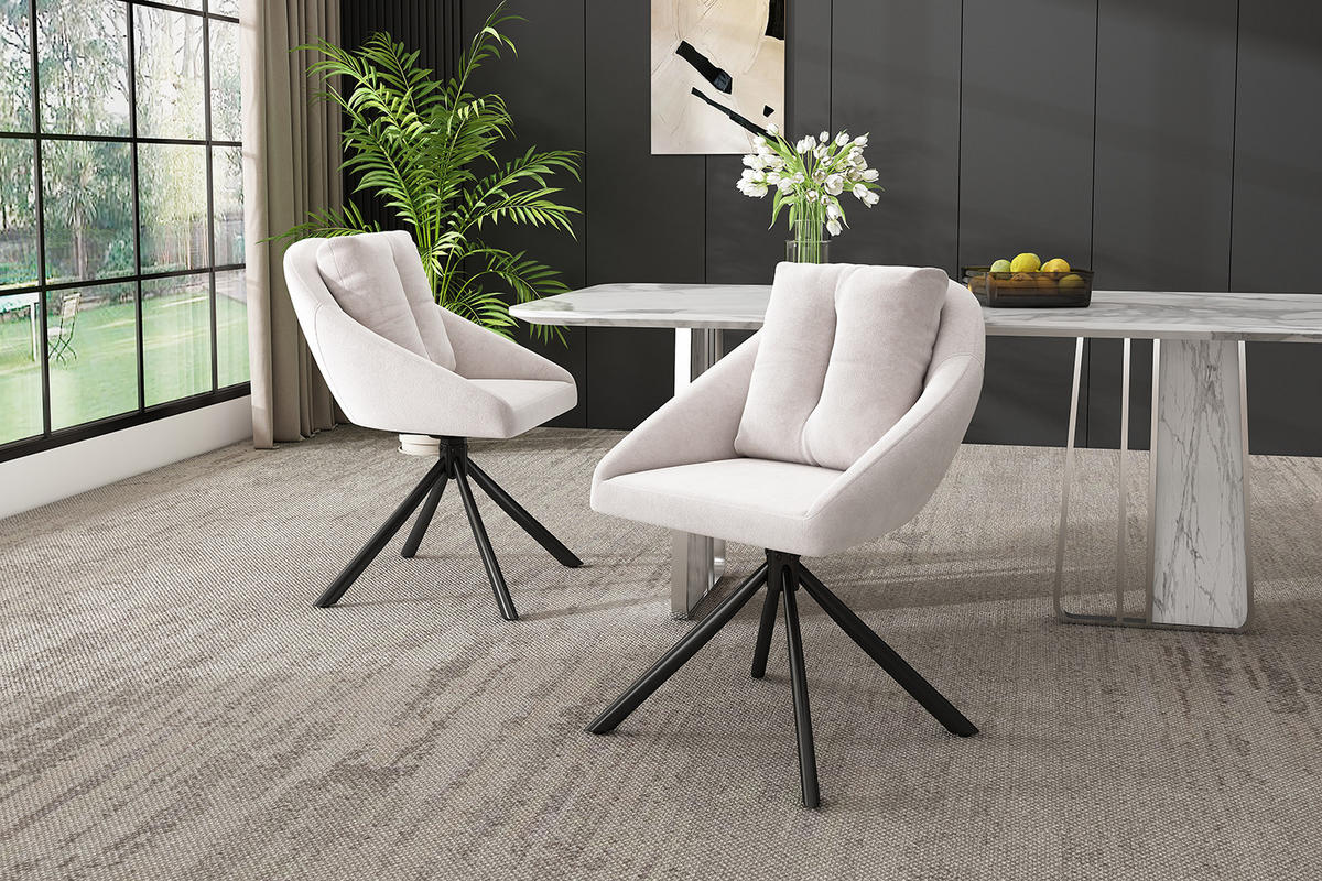 ESSZIMMERSTUHL-SET 2er-set Beige 65/59/79 cm - Beige, Holzwerkstoff/Textil (59/79/65cm) - Urban Meuble