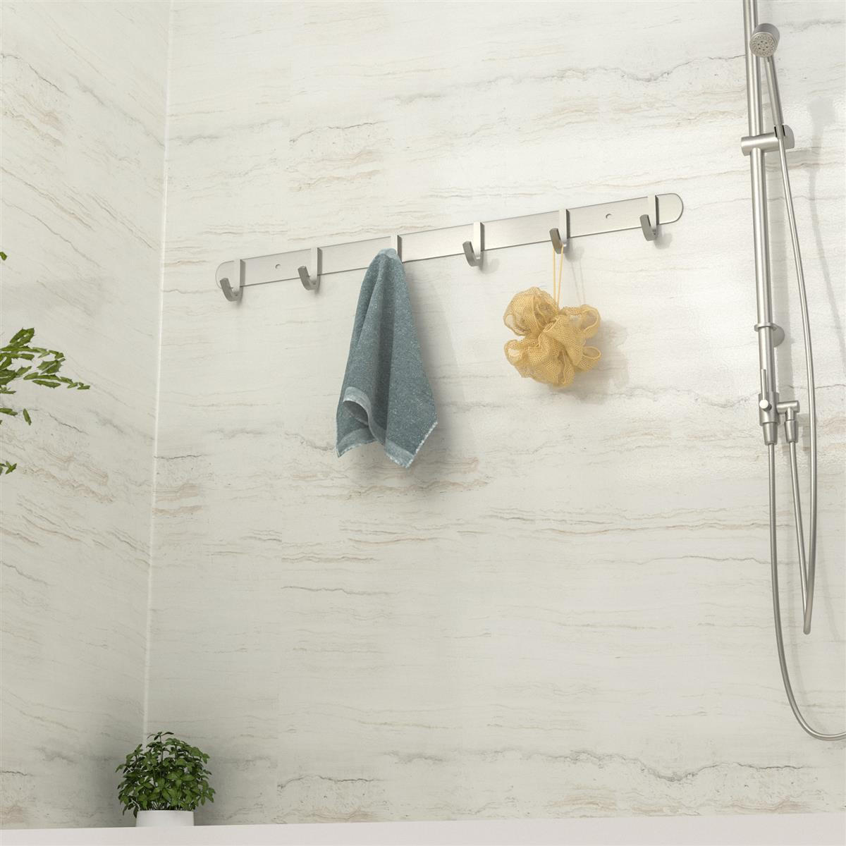 HAKENLEISTE 46/4.7/4.7 cm - Silberfarben, Metall (4.7/4.7/46cm) - Intirilife