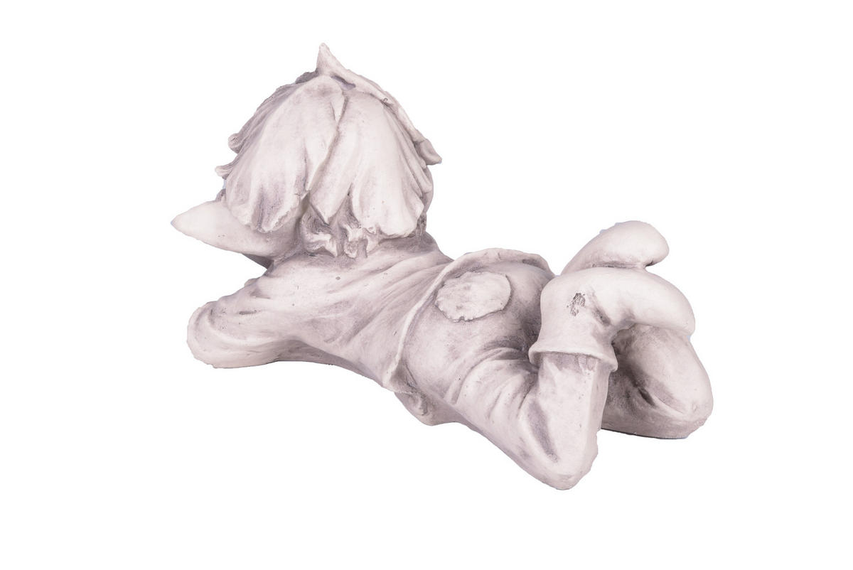 GARTENFIGUR Noah Troll Weiß 25x23x43cm - Weiß, Kunststoff (23/25/43cm) - DELUKE